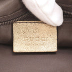 Gucci GG Canvas Leather Shoulder Bag Tote Hand Gold — view 8