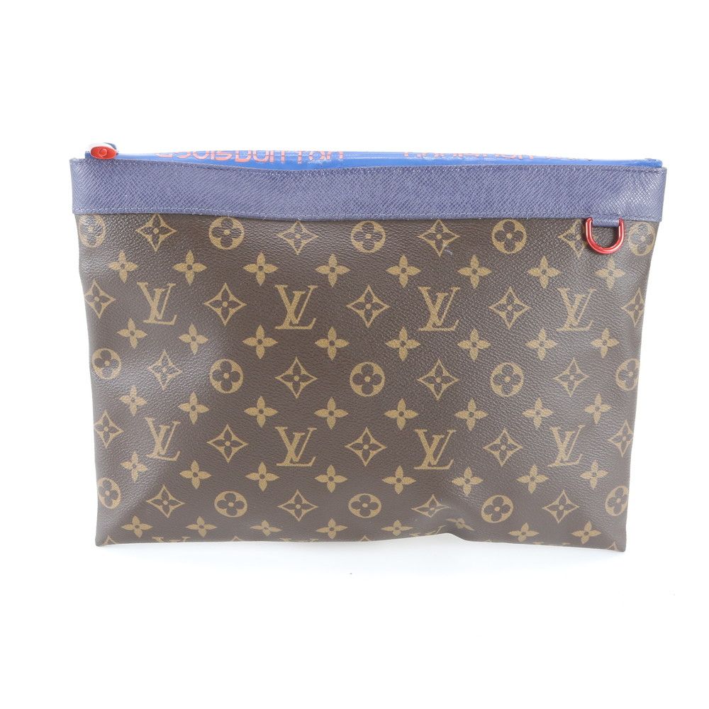 Louis Vuitton Monogram Pochette Apollo Leather Clutch Pouch