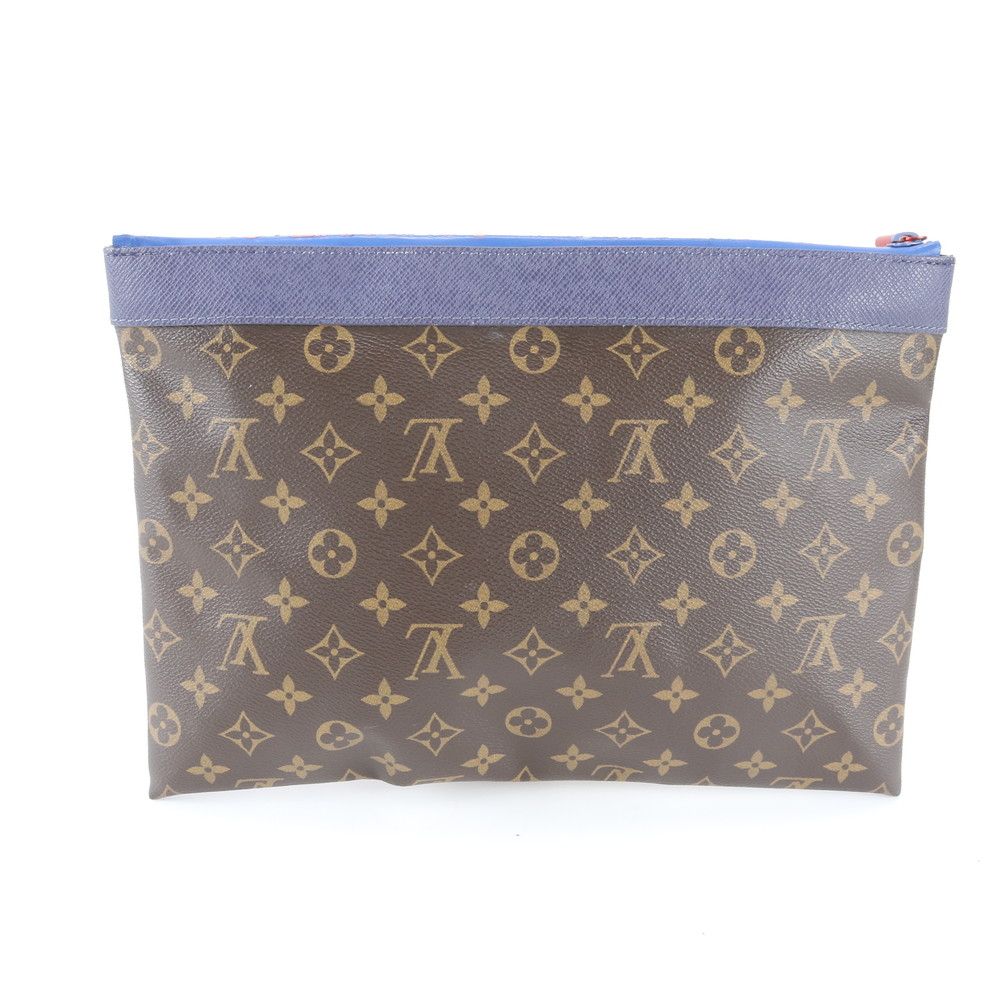 Louis Vuitton Monogram Pochette Apollo Leather Clutch Pouch — view 2