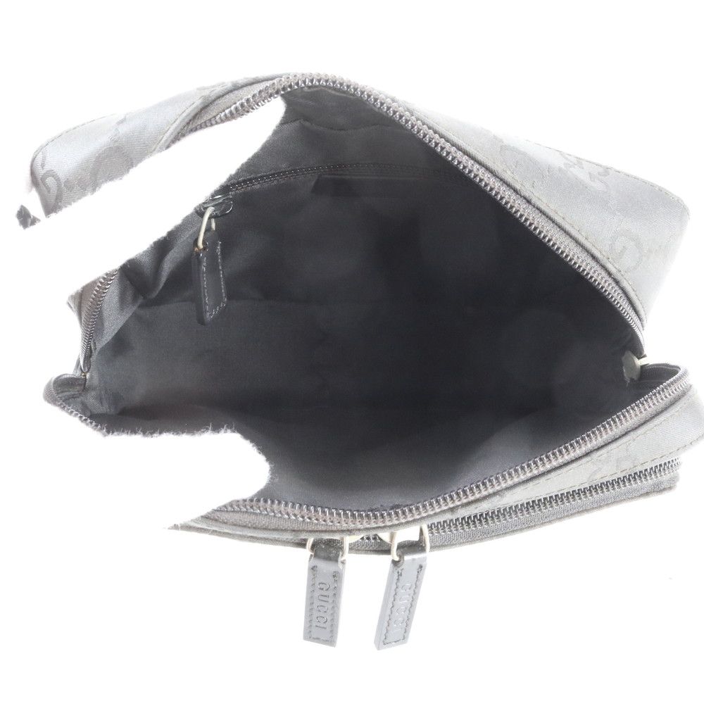 Gucci GG Nylon 018 Leather Clutch Pouch Business Black — view 7