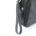 Gucci GG Nylon 018 Leather Clutch Pouch Business Black — view 2
