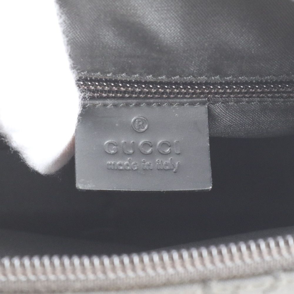 Gucci GG Nylon 018 Leather Clutch Pouch Business Black — view 8