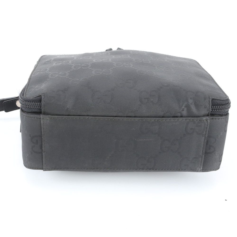 Gucci GG Nylon 018 Leather Clutch Pouch Business Black — view 5