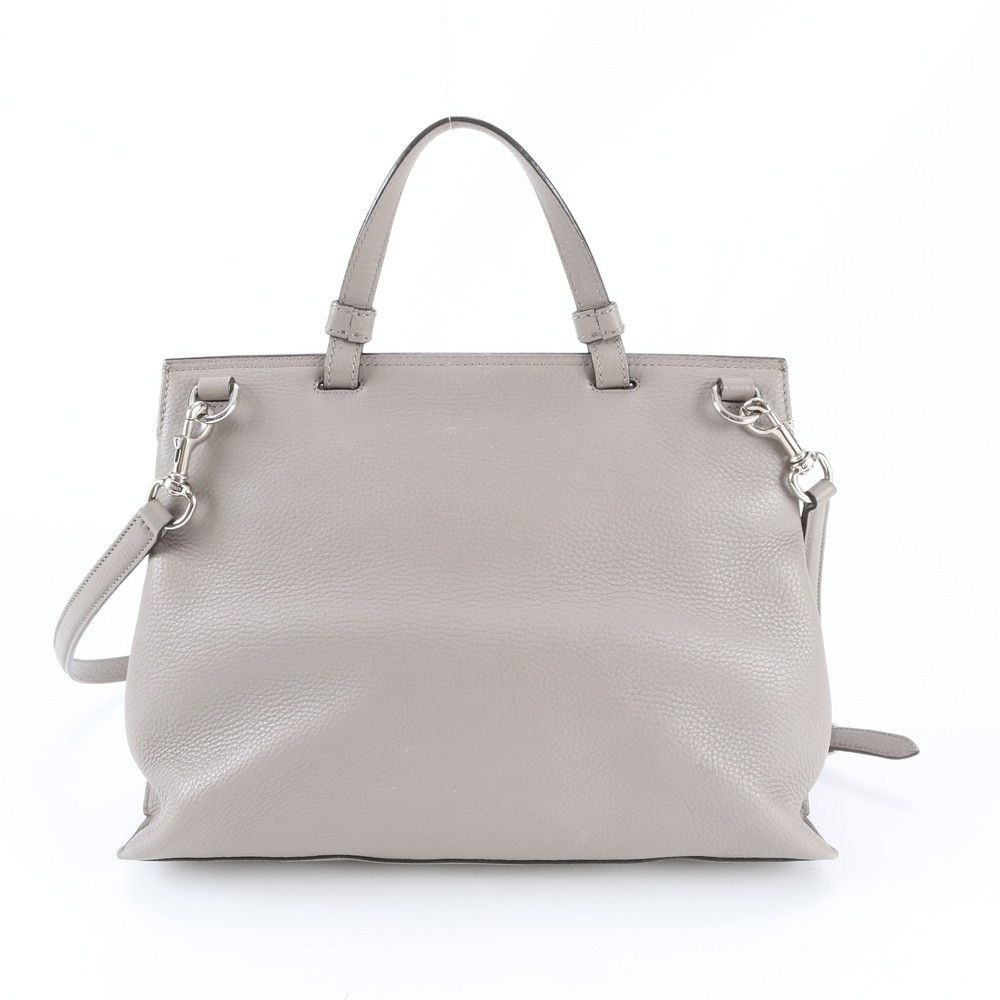 Gucci Bamboo Daily Leather 2-Way Shoulder Bag Crossbody Hand Gray — view 3