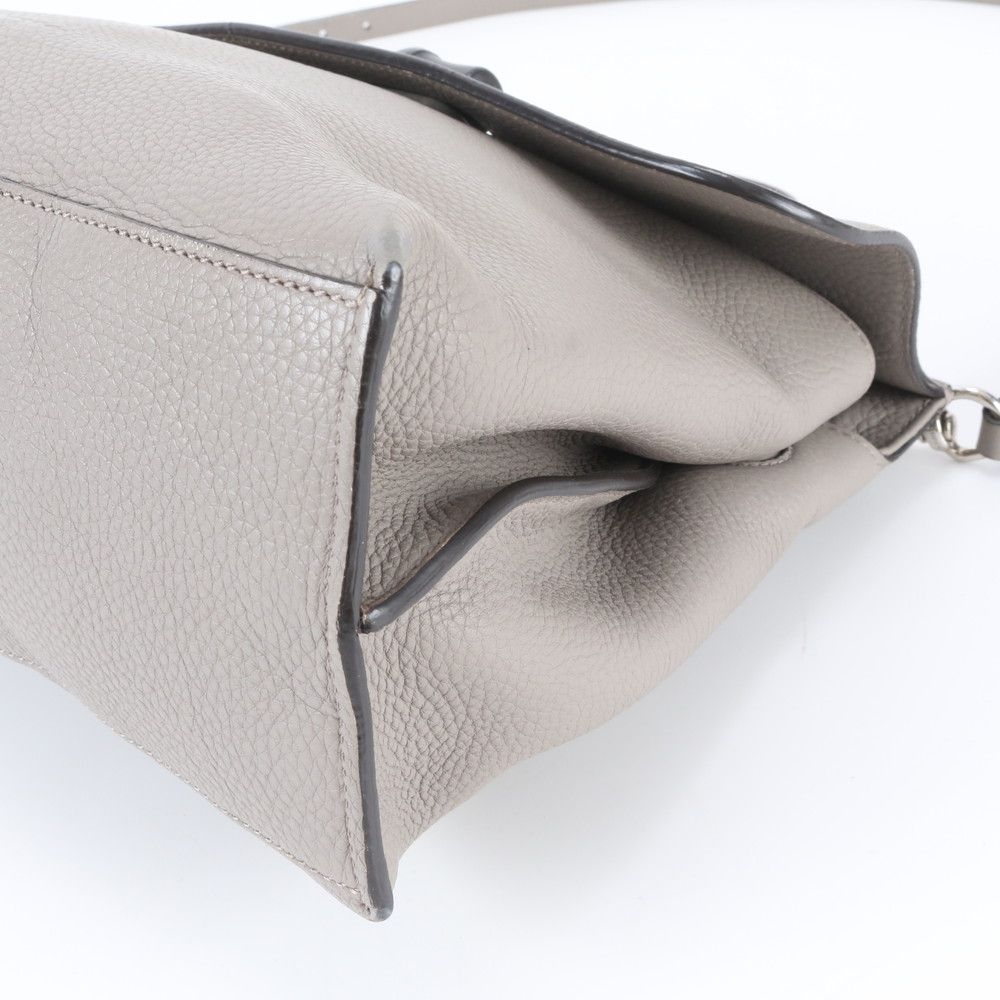 Gucci Bamboo Daily Leather 2-Way Shoulder Bag Crossbody Hand Gray — view 4
