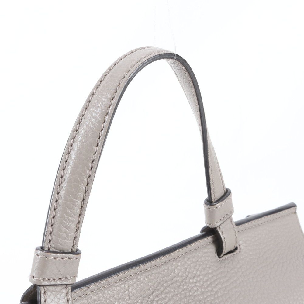 Gucci Bamboo Daily Leather 2-Way Shoulder Bag Crossbody Hand Gray — view 2