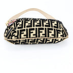 Fendi Zucca Patch FF Leather Canvas Shoulder Bag Hand — view 6