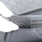 Gucci GG Nylon Leather Shoulder Bag Crossbody Messenger Black — view 8