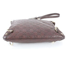 Gucci Guccissima Abbey Leather Shoulder Bag Crossbody Messenger Brown — view 5