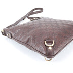 Gucci Guccissima Abbey Leather Shoulder Bag Crossbody Messenger Brown — view 6