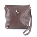 Gucci Guccissima Abbey Leather Shoulder Bag Crossbody Messenger Brown