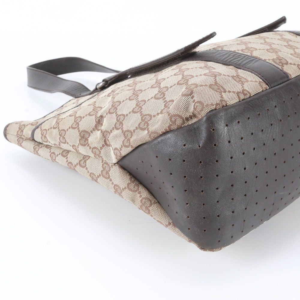 Gucci GG Canvas Leather Tote Shoulder Business Document — view 6