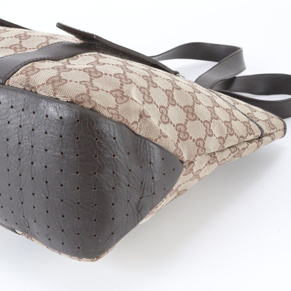 Gucci GG Canvas Leather Tote Shoulder Business Document — view 4