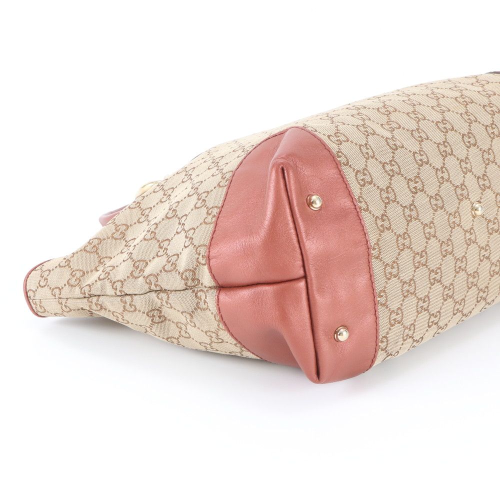 Gucci GG Canvas Heart Bit Leather Tote Shoulder — view 5