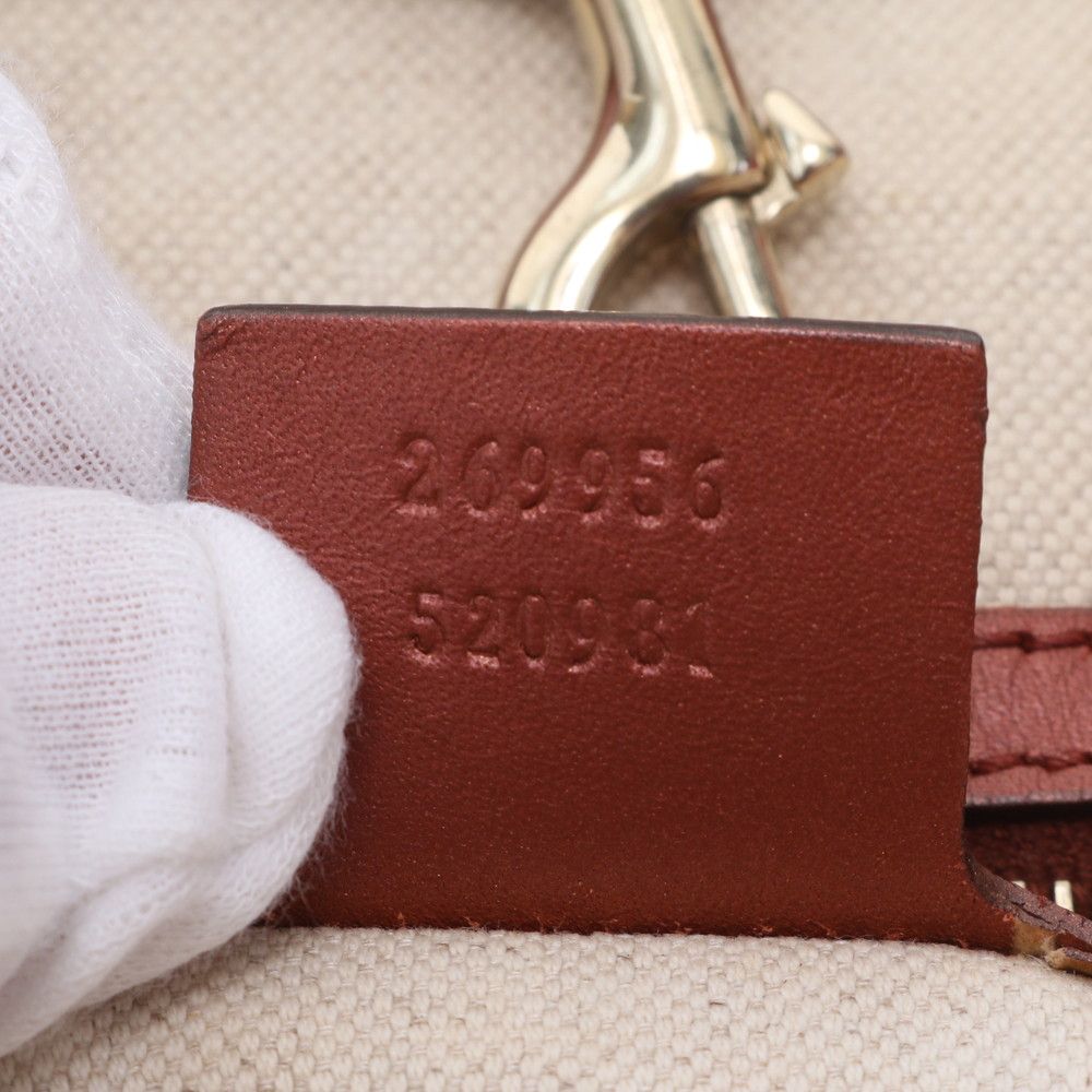 Gucci GG Canvas Heart Bit Leather Tote Shoulder — view 9