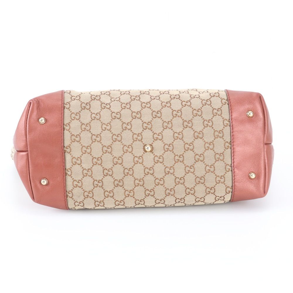 Gucci GG Canvas Heart Bit Leather Tote Shoulder — view 6