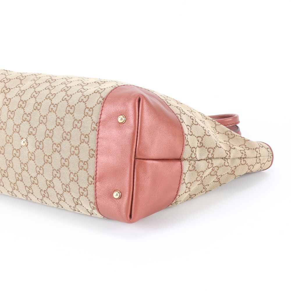 Gucci GG Canvas Heart Bit Leather Tote Shoulder — view 4