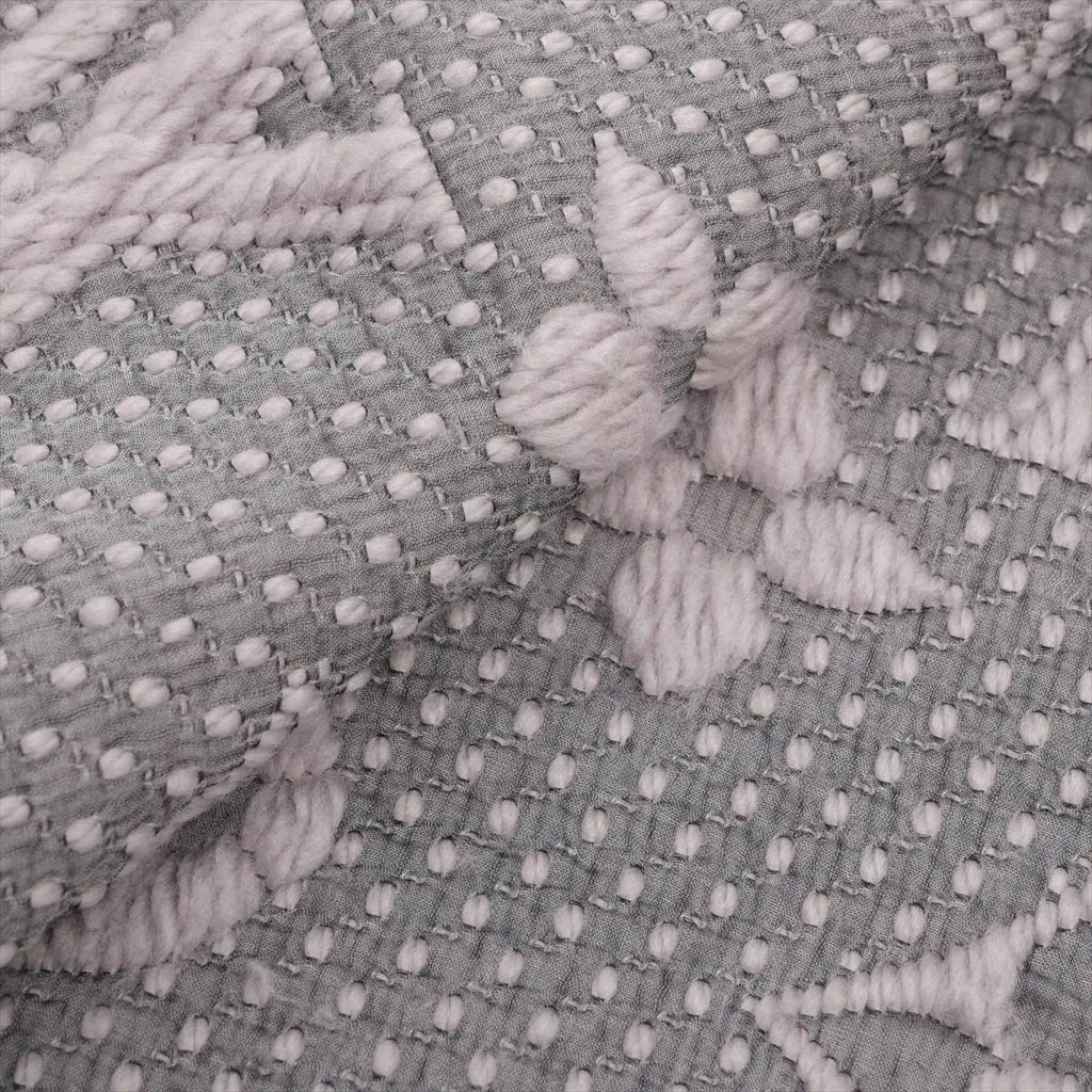 Louis Vuitton Monogram Echarpe Logo Mania Scarf Silk Fringe Gray — view 2