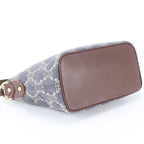 Celine Macadam Triomphe Leather Canvas Handbag Tote — view 5