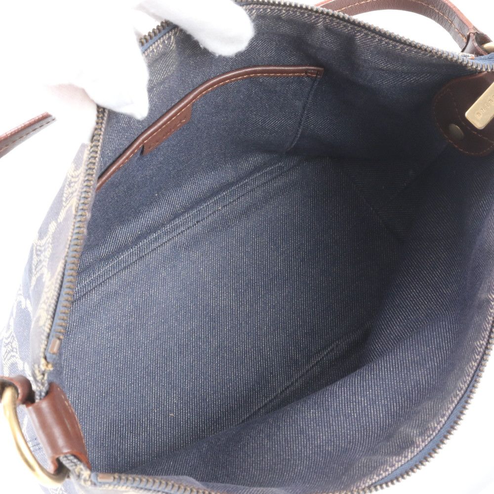 Celine Macadam Triomphe Leather Canvas Handbag Tote — view 7