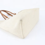 Celine Horizontal Cabas Leather Canvas Tote Shoulder Hand — view 4