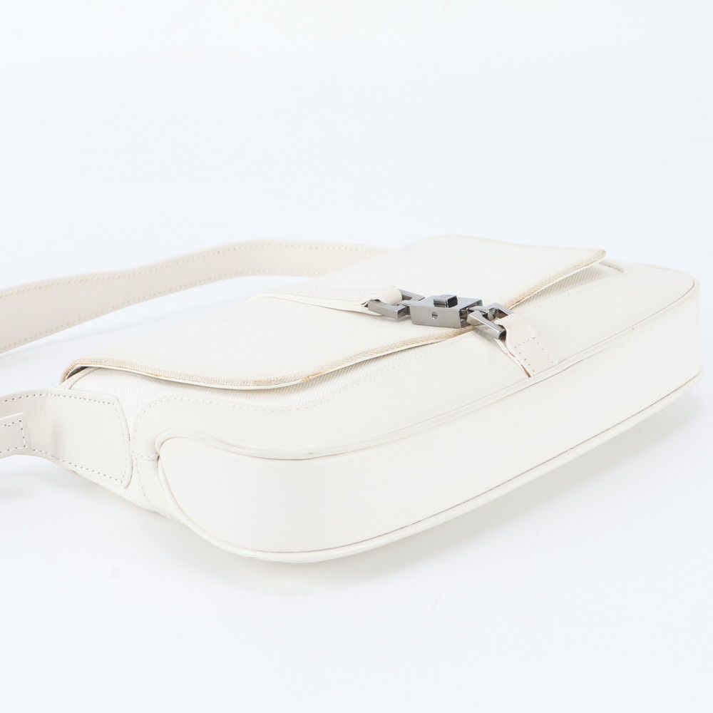 Gucci Jackie 001 Leather Canvas Shoulder Bag Hand — view 5