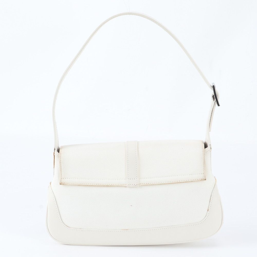 Gucci Jackie 001 Leather Canvas Shoulder Bag Hand — view 3