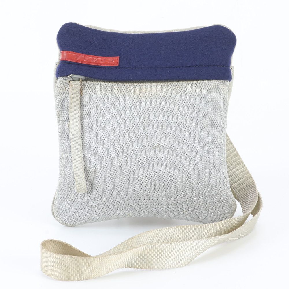 Prada Mesh Shoulder Bag Crossbody Messenger Business Tote Gentleman