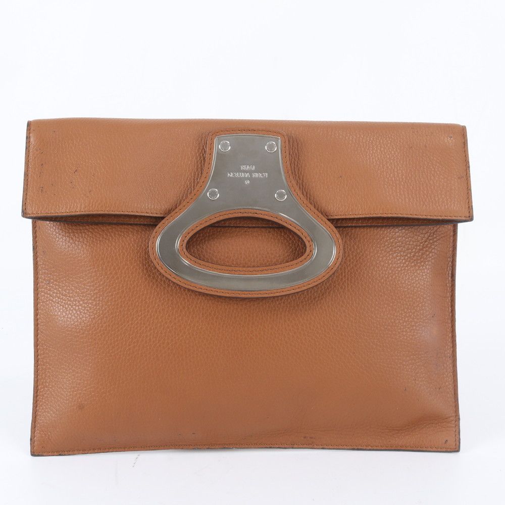Louis Vuitton Taurillon Leather Portfolio 2-Way Clutch Pouch Tote