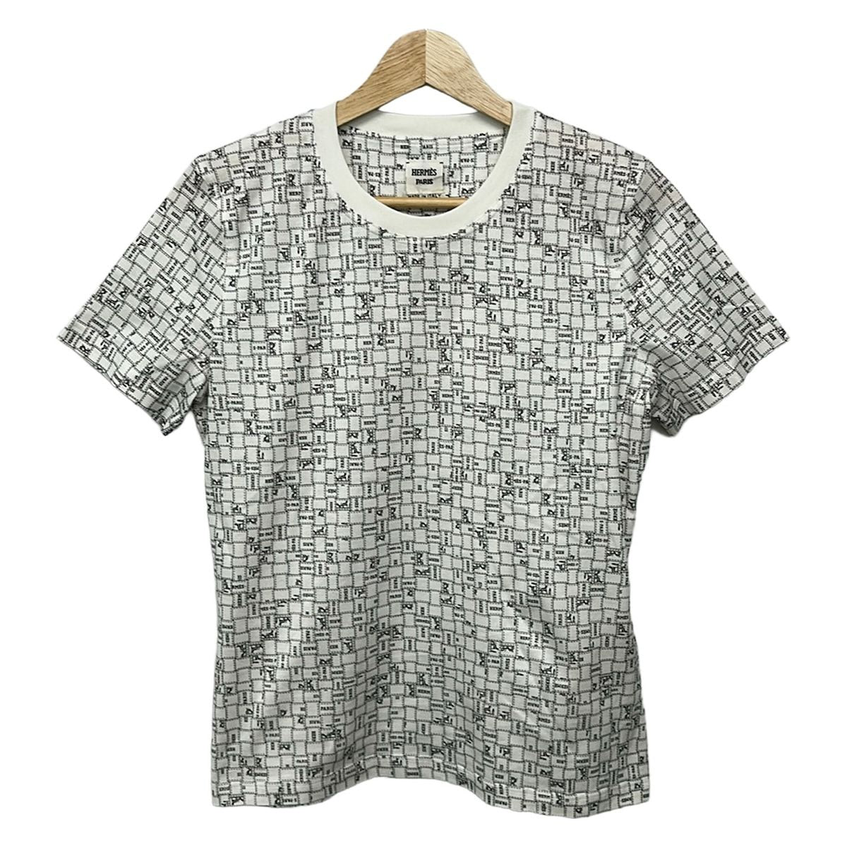 Hermes Short Sleeve T-Shirt 38 M White Black