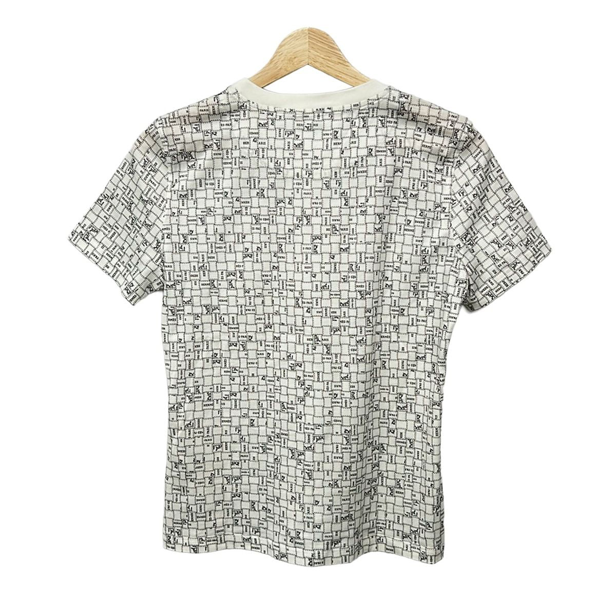 Hermes Short Sleeve T-Shirt 38 M White Black — view 2