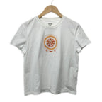 Hermes Short Sleeve T-Shirt 40 M White Orange Multi Crew Neck Cartouche