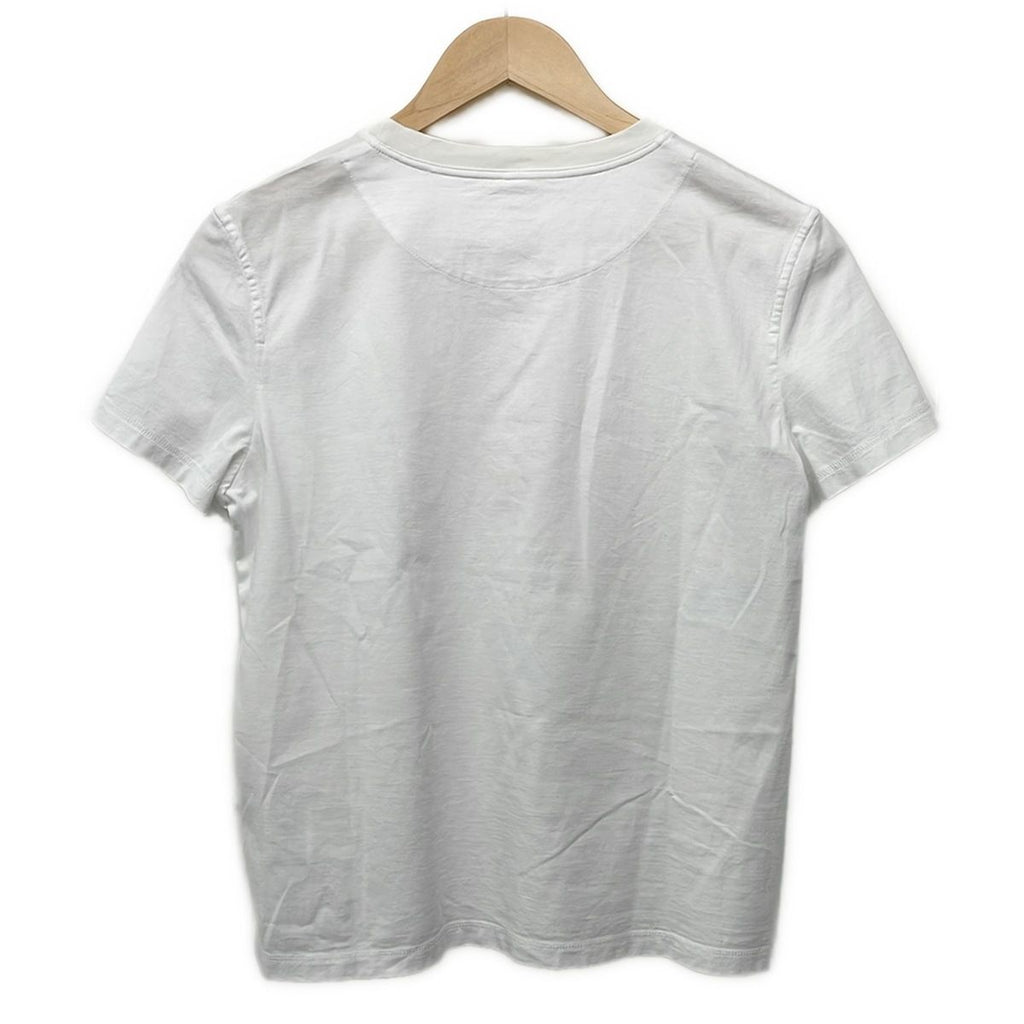 Hermes Short Sleeve T-Shirt 40 M White Orange Multi Crew Neck Cartouche — view 2
