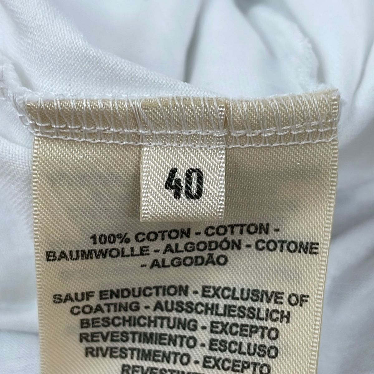 Hermes Short Sleeve T-Shirt 40 M White Orange Multi Crew Neck Cartouche — view 5