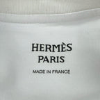 Hermes Short Sleeve T-Shirt 40 M White Orange Multi Crew Neck Cartouche — view 3