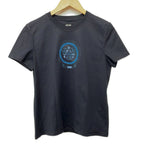Hermes Short Sleeve T-Shirt 40 M Dark Navy Blue Multi Crew Neck Cartouche