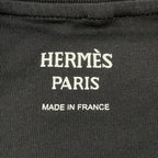 Hermes Short Sleeve T-Shirt 40 M Dark Navy Blue Multi Crew Neck Cartouche — view 3