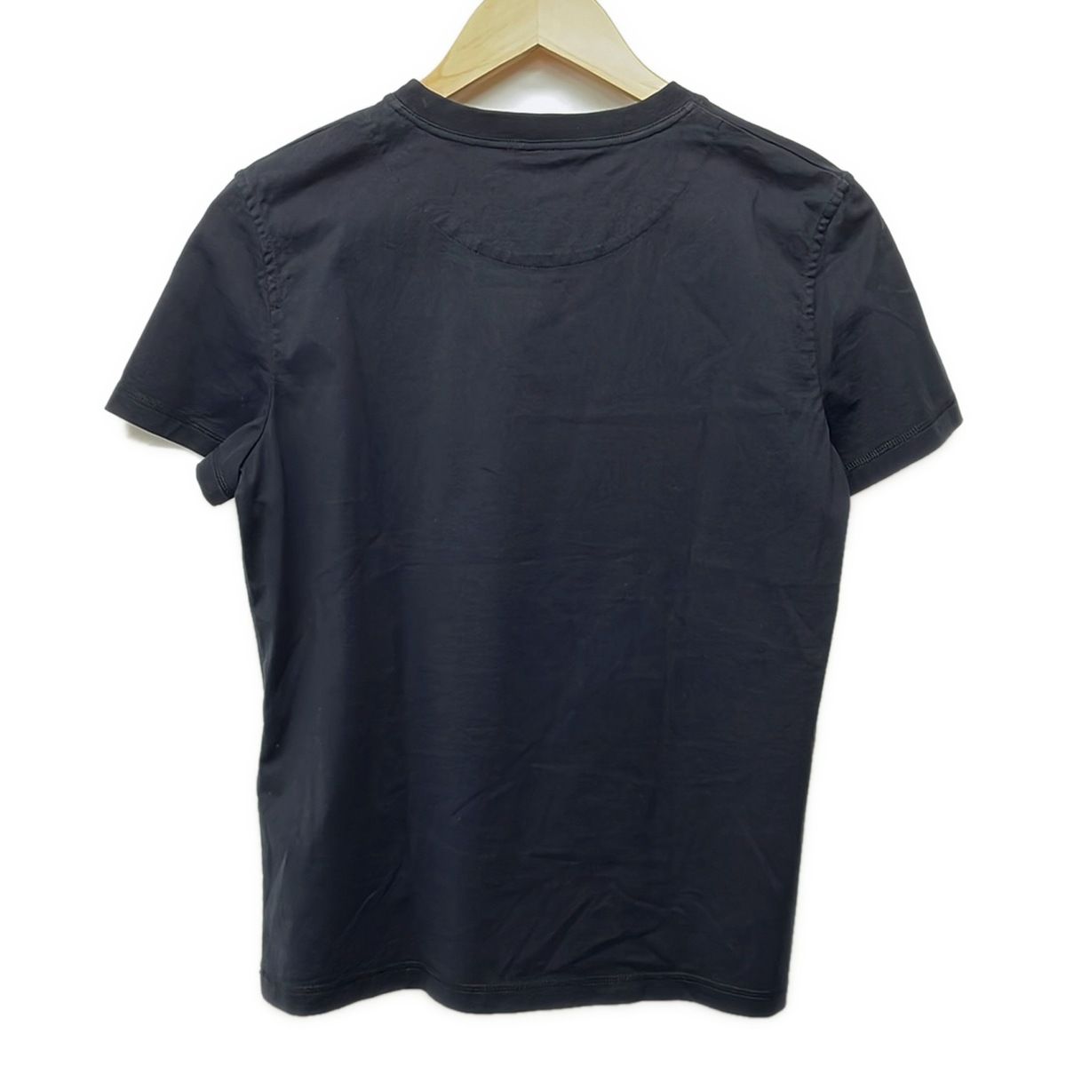 Hermes Short Sleeve T-Shirt 40 M Dark Navy Blue Multi Crew Neck Cartouche — view 2