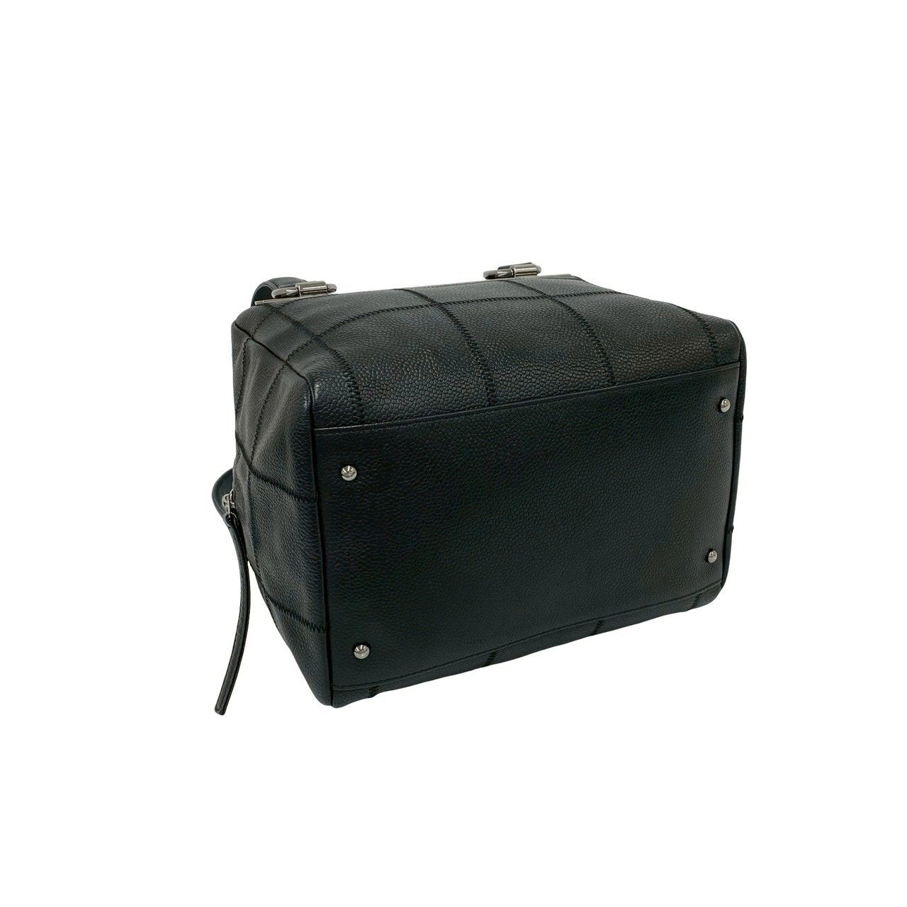 Chanel And Choco Bar Caviar Leather Shoulder Bag Black — view 7