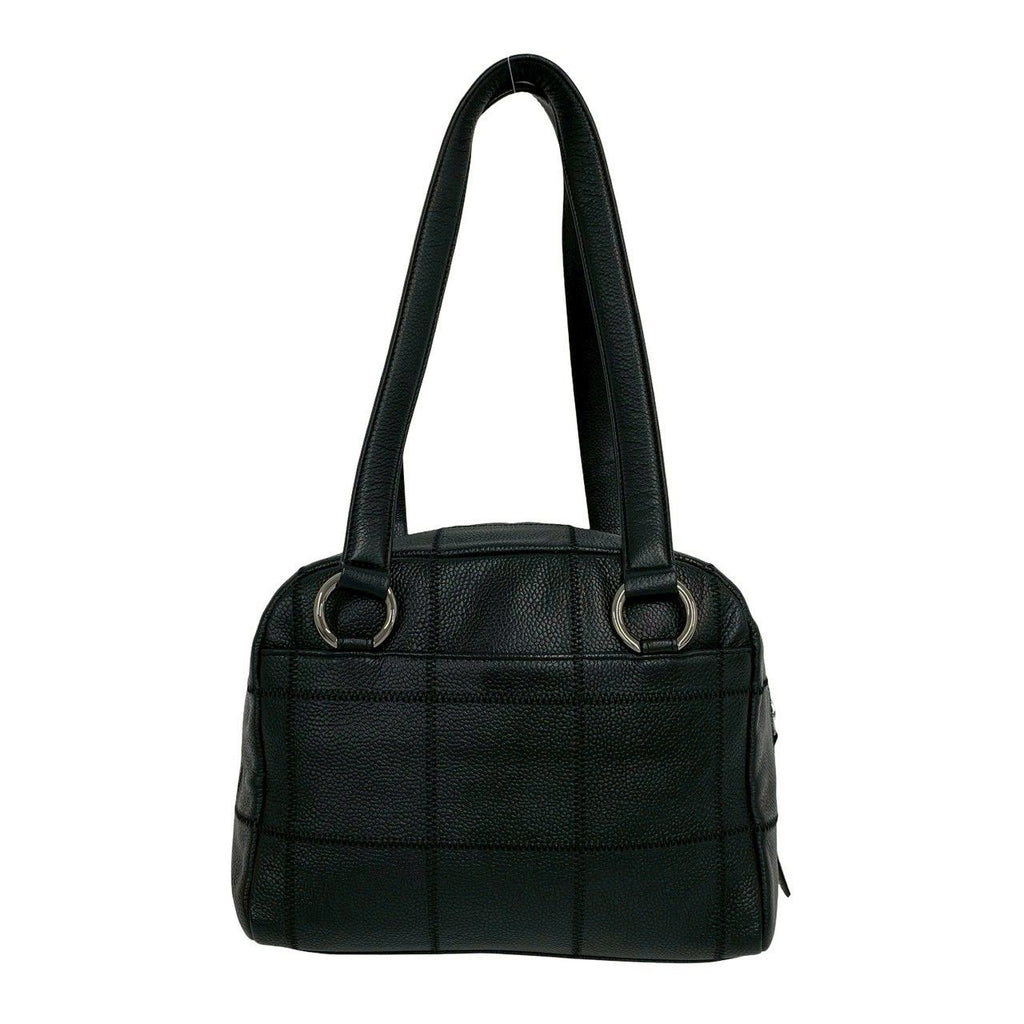Chanel And Choco Bar Caviar Leather Shoulder Bag Black — view 3