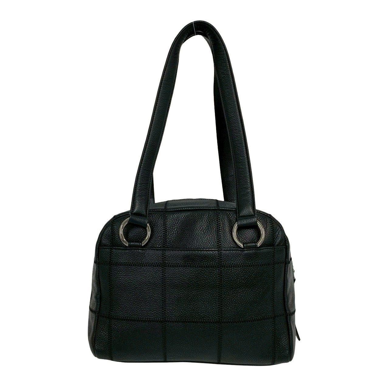 Chanel And Choco Bar Caviar Leather Shoulder Bag Black — view 3