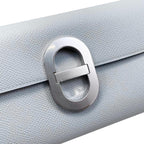 Hermes Shoulder Bag Wallet Maillon Toe Go Veau Epsom Blue Glacier Gray Silver — view 5