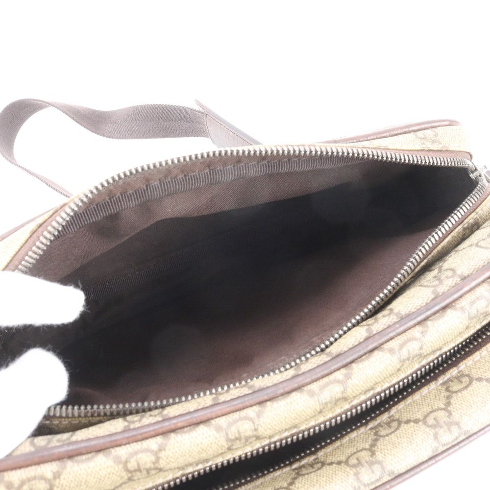 Gucci GG Supreme Leather Shoulder Bag Crossbody Messenger Business Tote — view 8