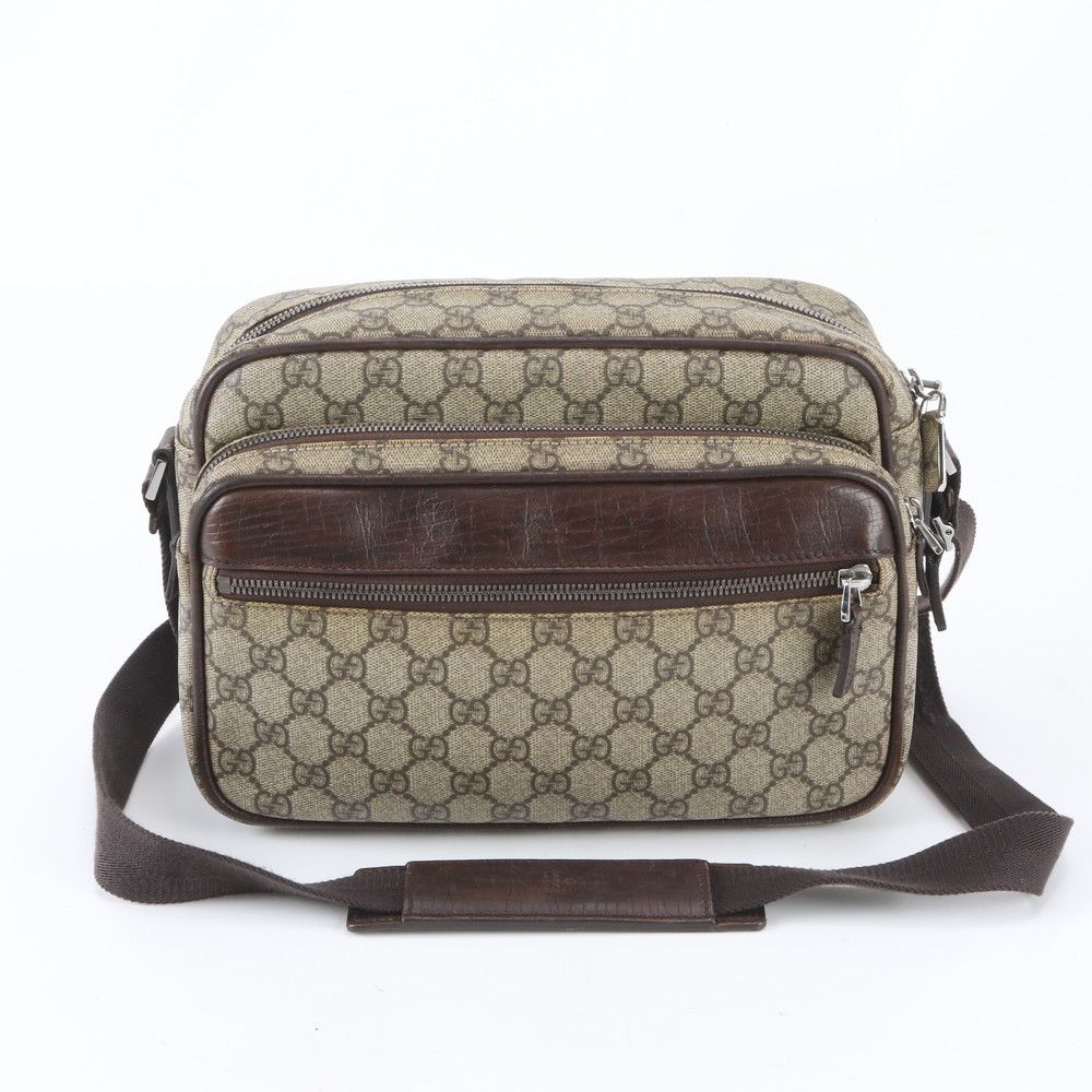 Gucci GG Supreme Leather Shoulder Bag Crossbody Messenger Business Tote