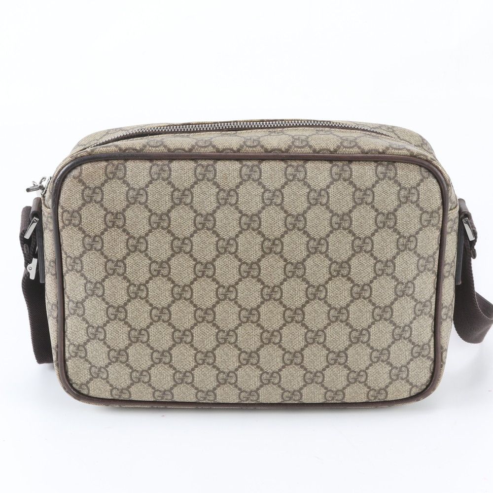 Gucci GG Supreme Leather Shoulder Bag Crossbody Messenger Business Tote — view 3