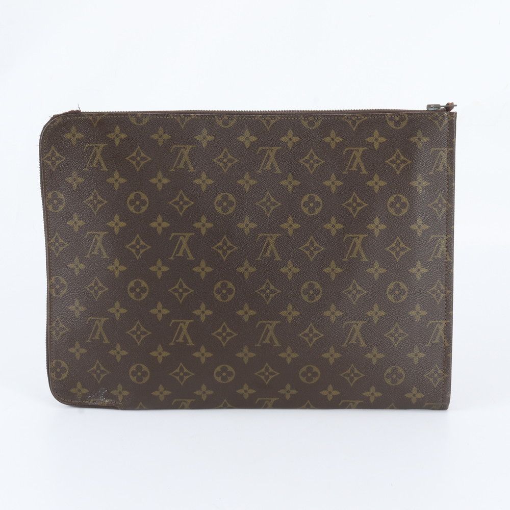 Louis Vuitton Monogram Poche Document Leather Clutch Pouch — view 2