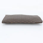 Louis Vuitton Monogram Poche Document Leather Clutch Pouch — view 5