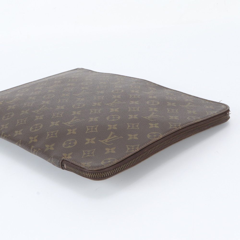 Louis Vuitton Monogram Poche Document Leather Clutch Pouch — view 3