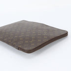 Louis Vuitton Monogram Poche Document Leather Clutch Pouch — view 3