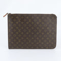 Louis Vuitton Monogram Poche Document Leather Clutch Pouch